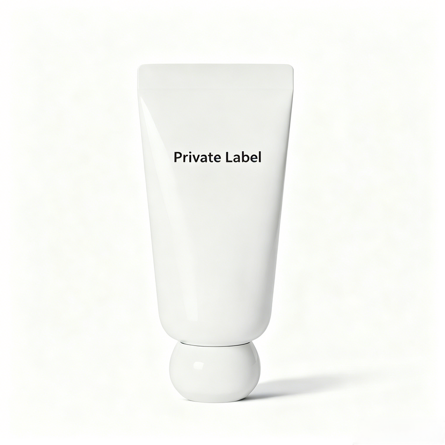 Private Label Bionic Fetal Fat Diaper Rash Cream in white tube, showcasing silky texture for no red bottom baby care.