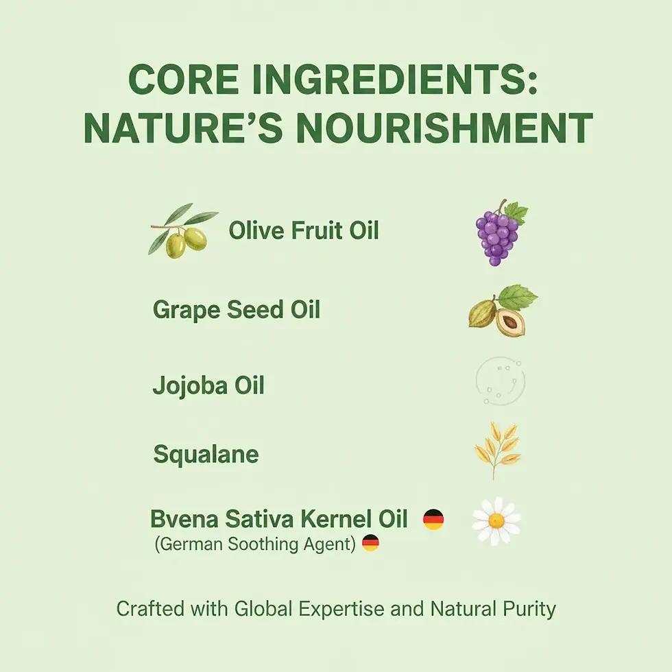 Natural Fruit Baby Oil - Skincare key ingredients: selected actives - baby & kids care formula by DEVA Skincare Manufacturer