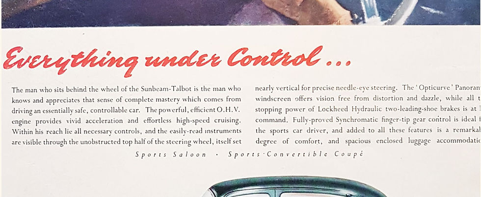 Thumbnail: Sunbeam Talbot car, vintage advert
