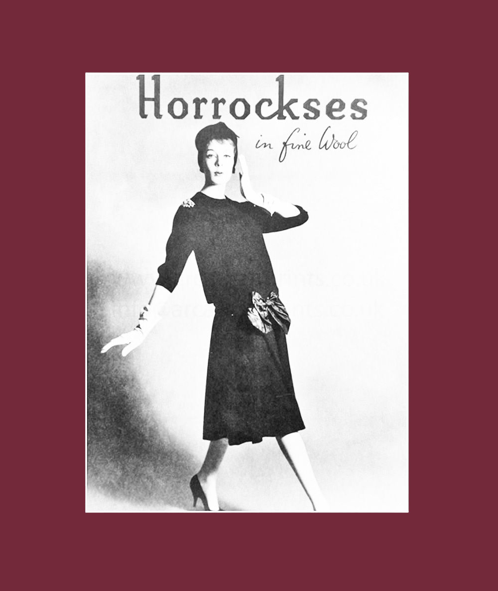 Vintage fashion plate from Harper's Bazaar for Horrockses
