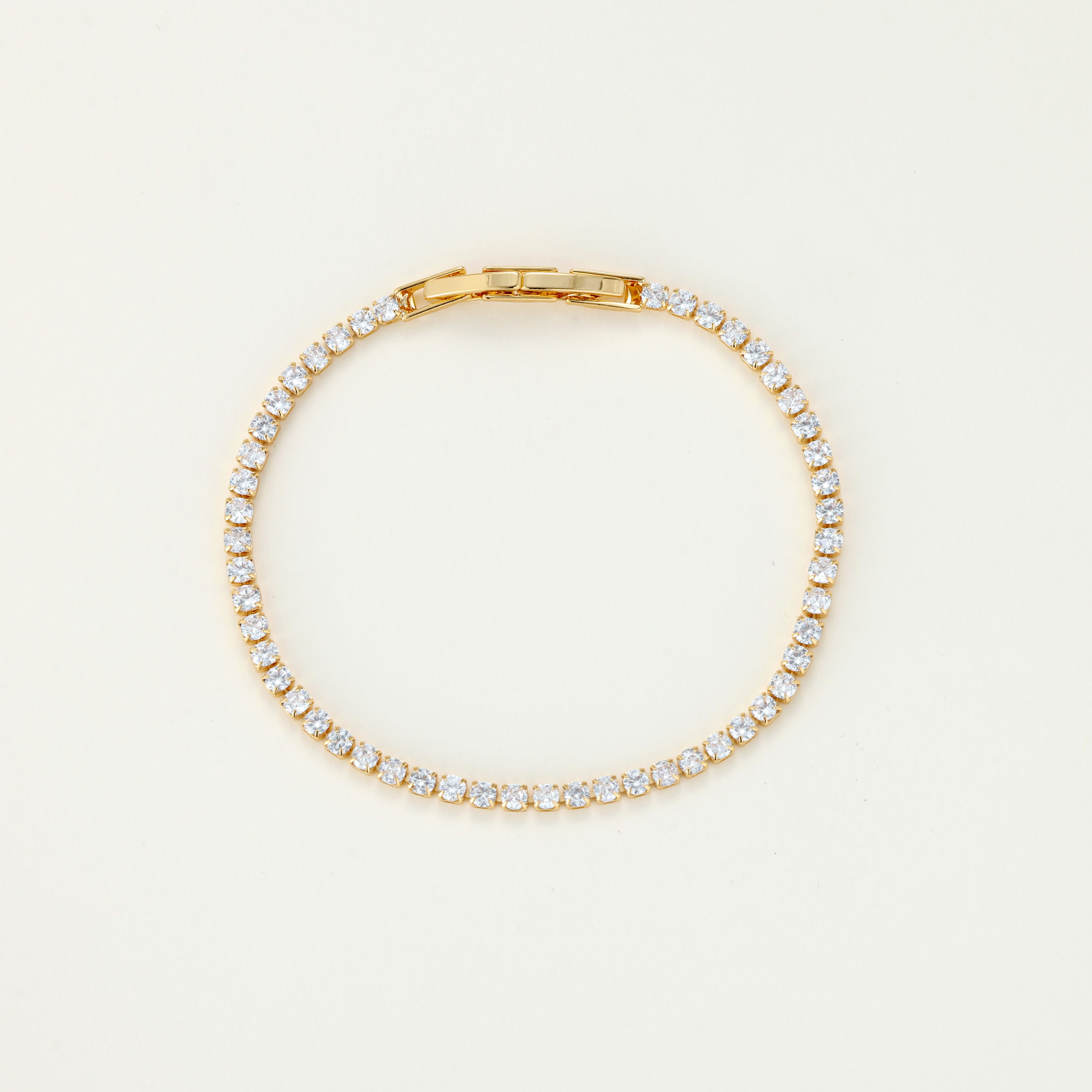 Adjustable Gold Tennis Bracelet