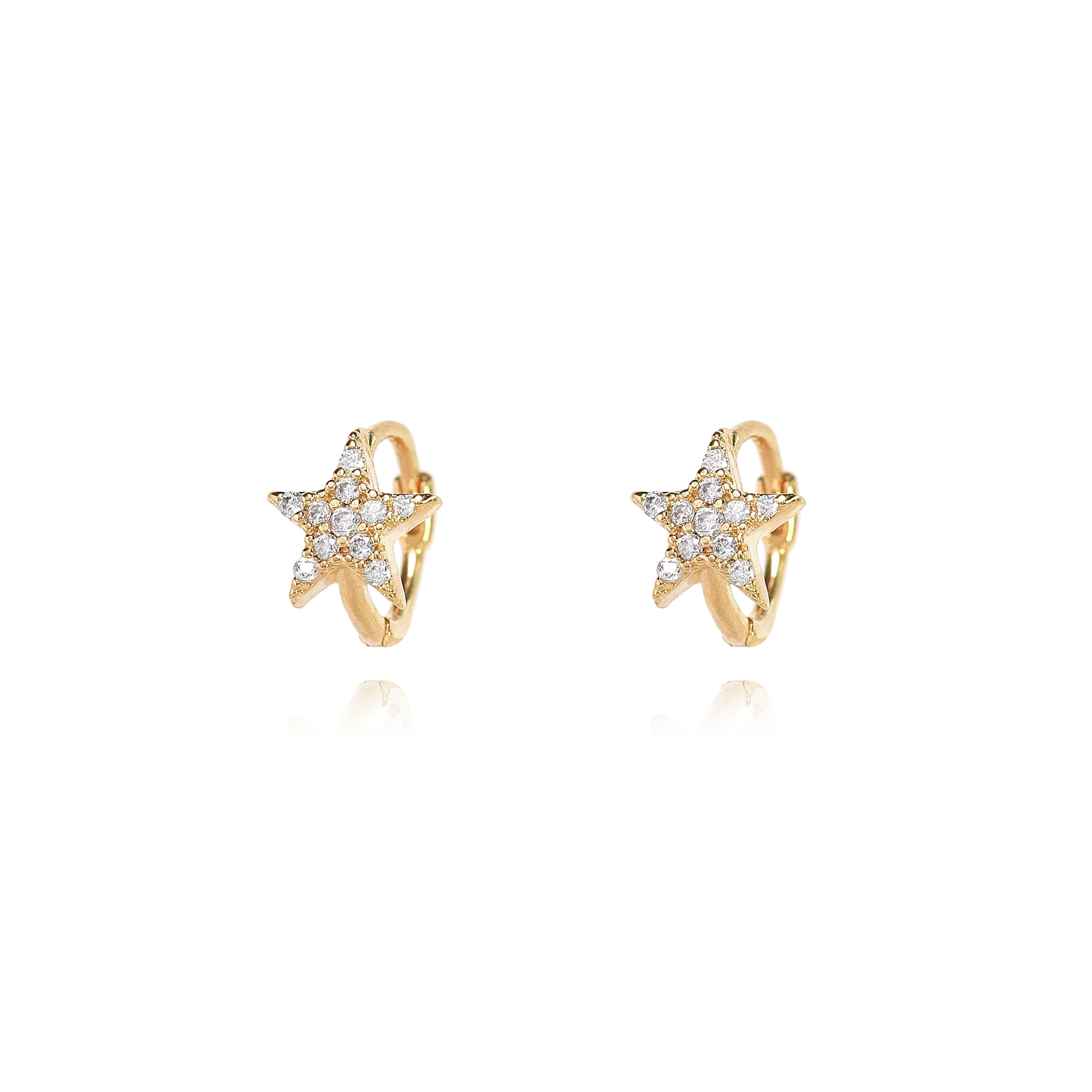Astral Star Earrings in Gold