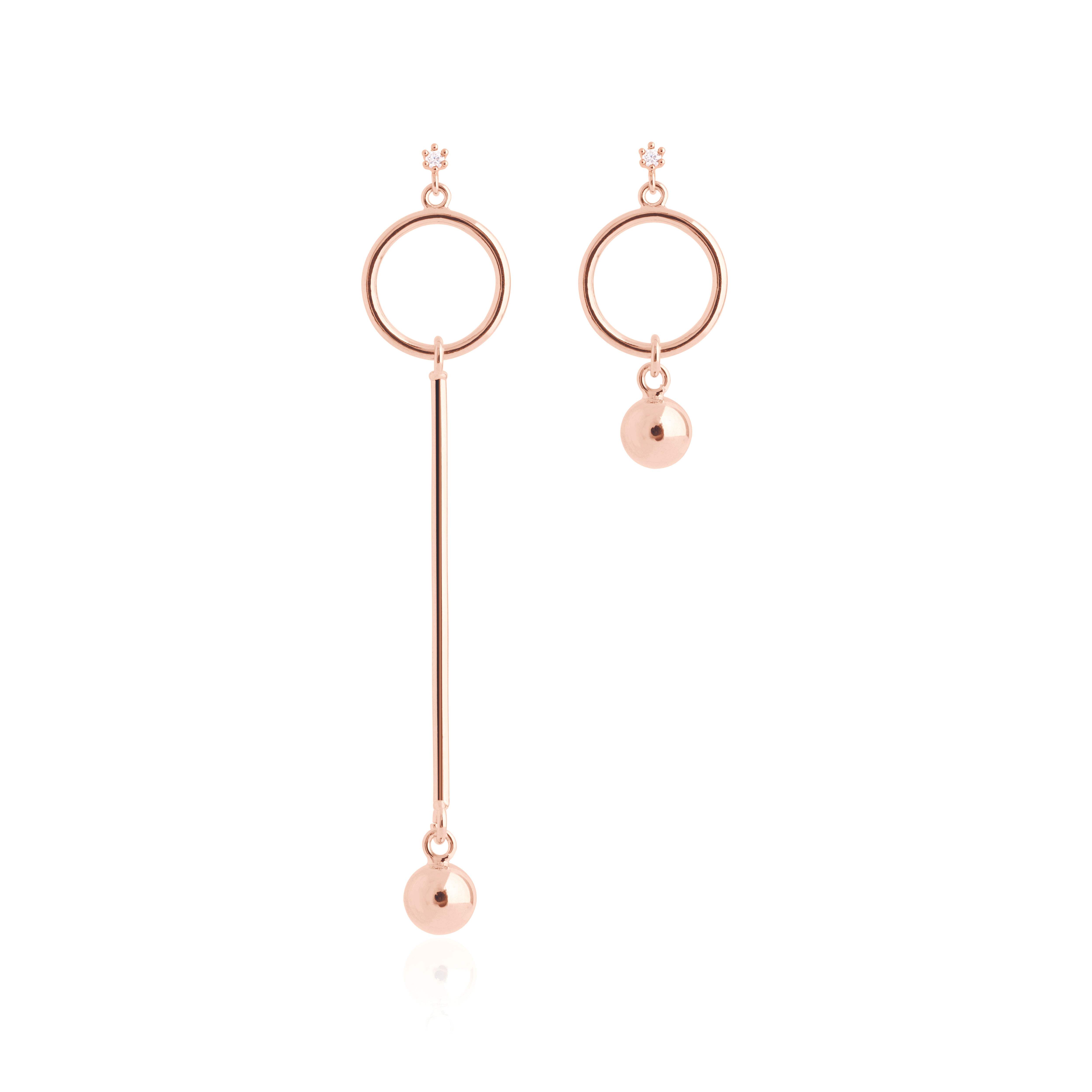 LO Earrings in Rose Gold
