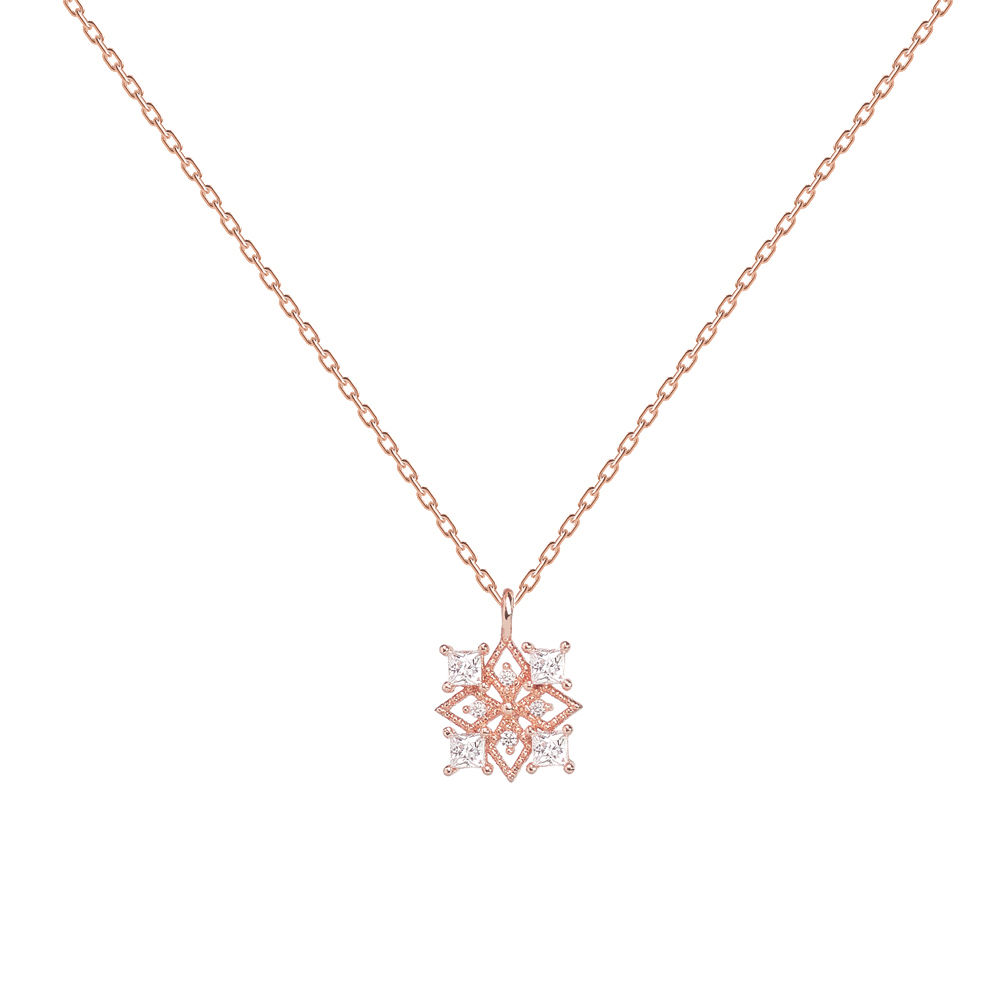 Amore Necklace in Rose Gold