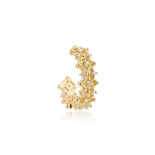 Reticella Hoop Ear cuff in Gold | The Hatton Jewellery