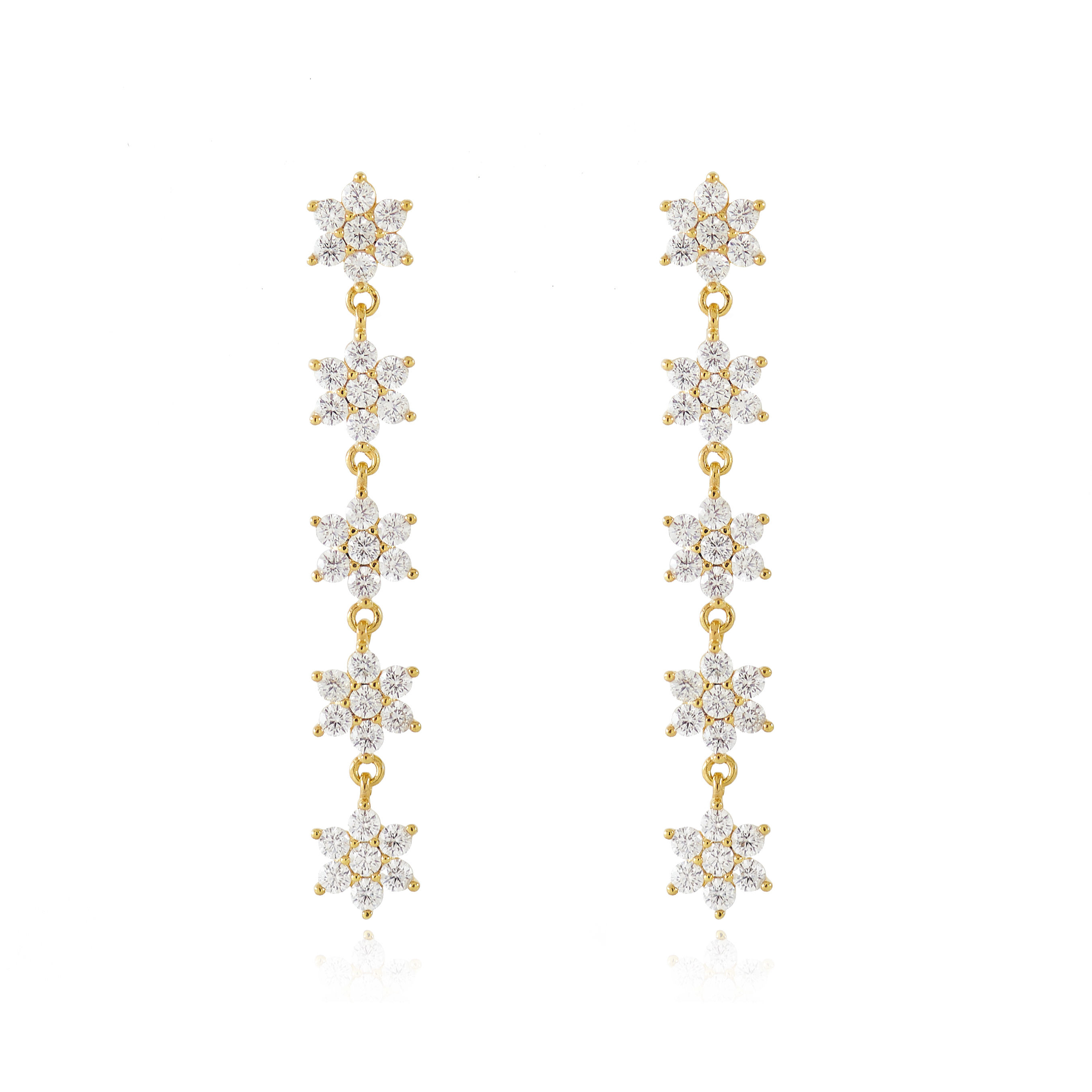 Astral Long Earrings in Gold