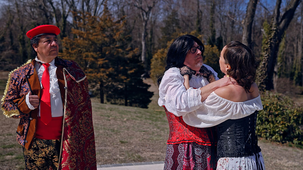 Nuria Martinez as Tiera and Armando Orzuza as El Toreador, haunting Grant Morenz, in the role of Bre
