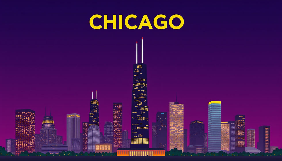 Čikago ilustracija