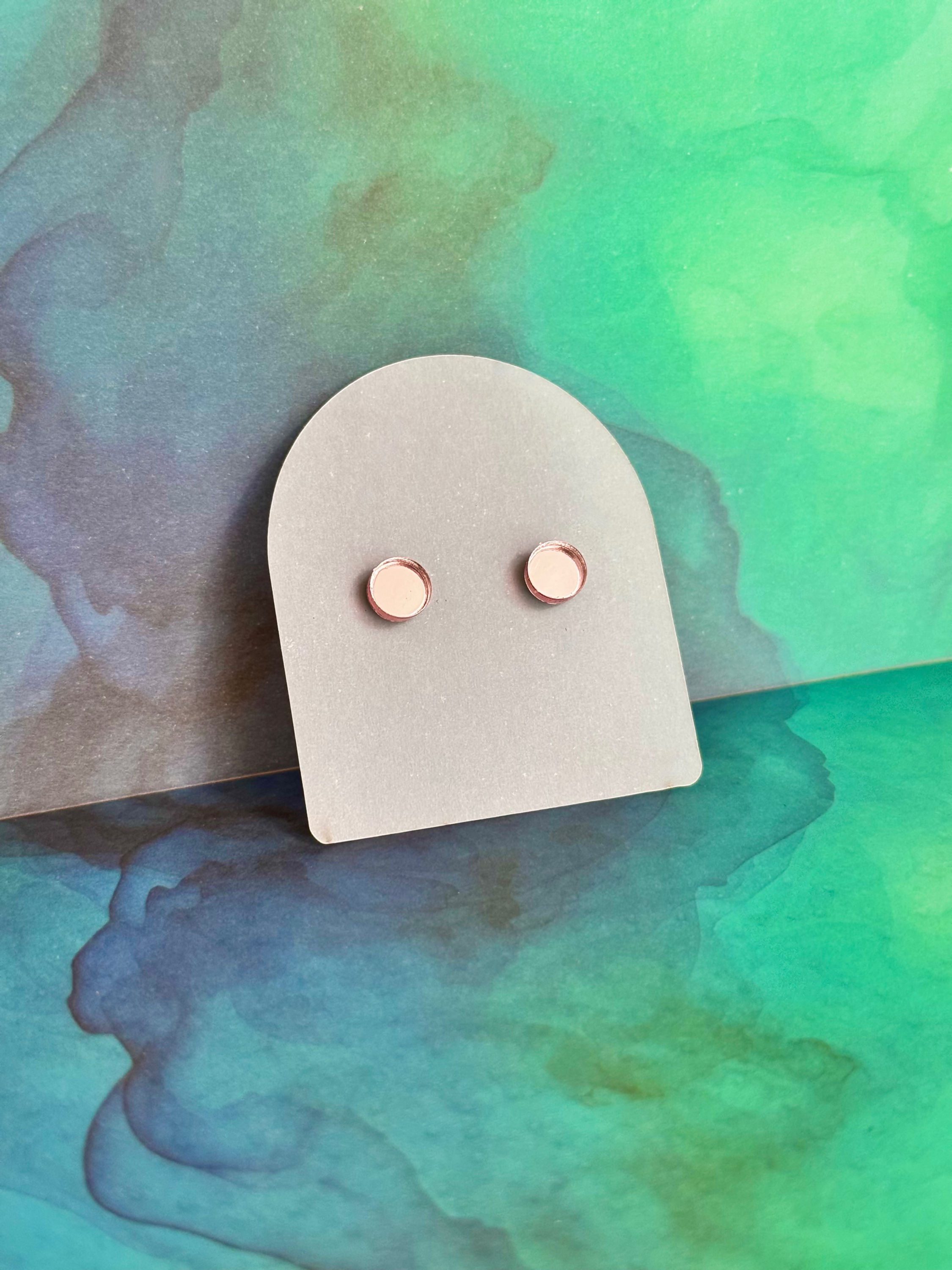 Náušnice pecky - rose gold