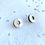 Thumbnail: Wooden earrings circles white