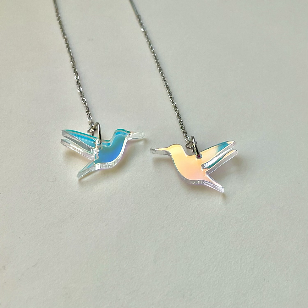 Thumbnail: Hummingbirds on a rainbow chain