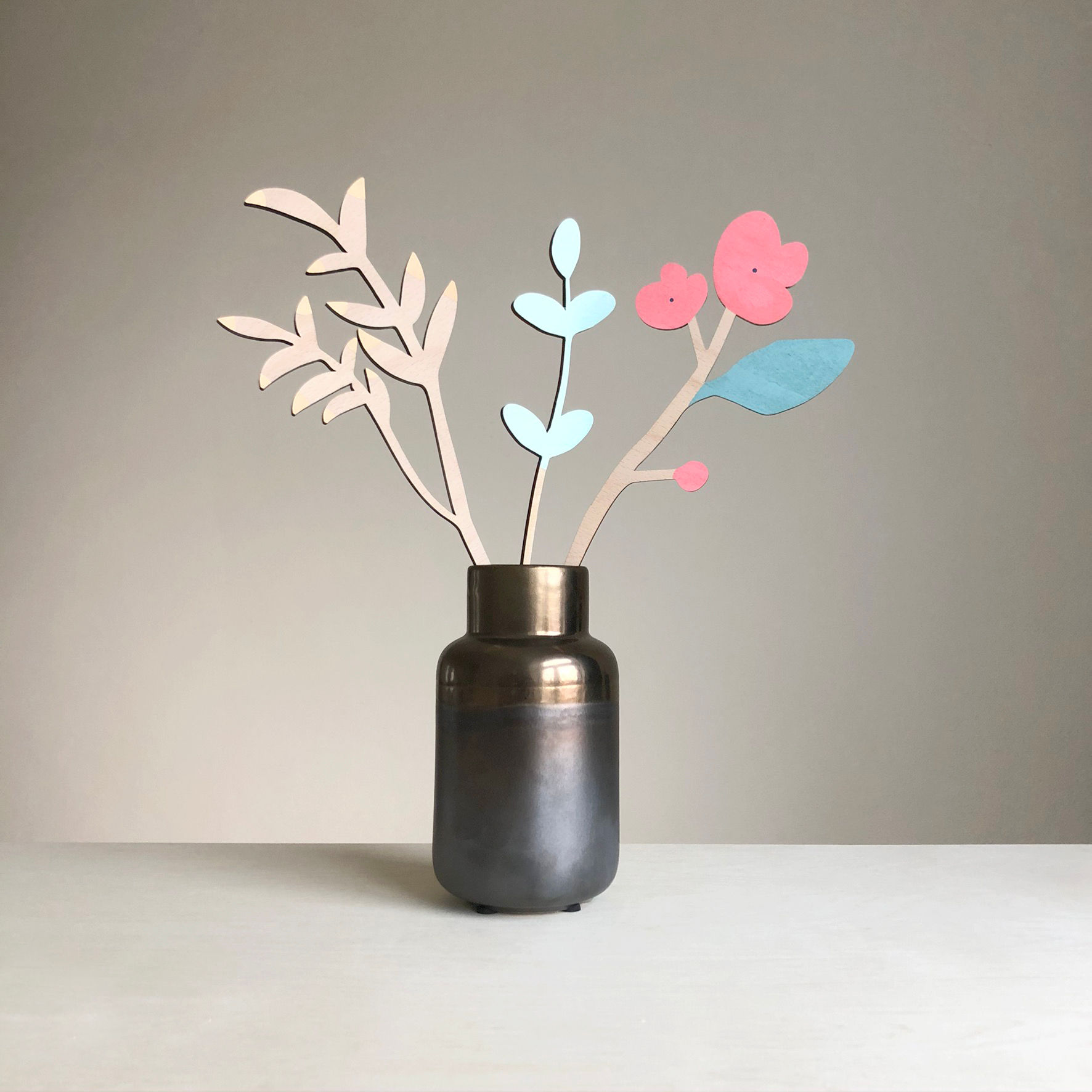 Sada dřevěných květin VII.