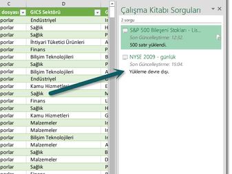 Microsoft Office Excel - Çalışma Kitabındaki Sorguları Görüntüleme ve Yönetme (Power Query)