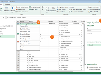 Microsoft Office Excel - Sorgu Düzenleyicisi’ne Giriş (Power Query)