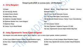 2026 Yılı ve Sonrası Göreve Başlayanlar İçin Dosya Çalışmalarımız Tamamlandı