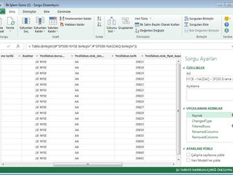 Microsoft Office Excel - Sorgu adımı ayarlarını düzenleme (Power Query)