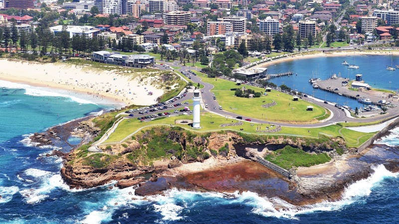 Aerial view of illawarra nsw south coast
