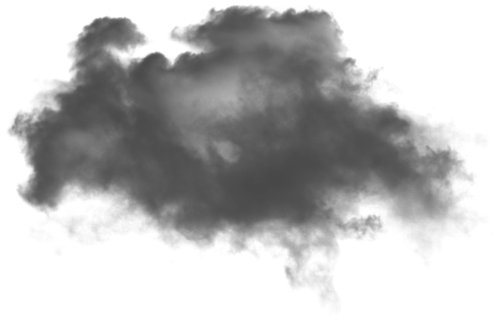 Big white cloud on grey background.