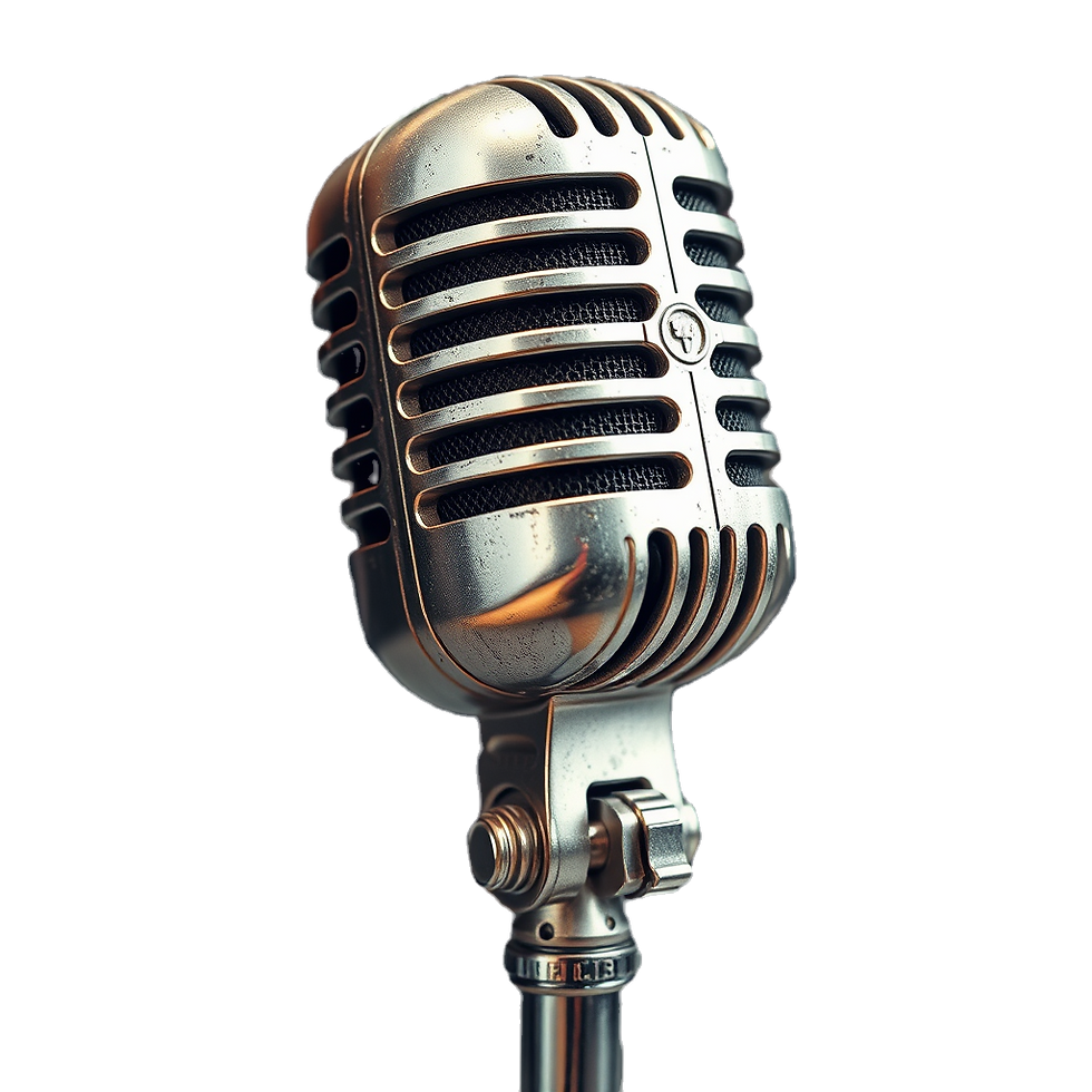 old vintage photo realistic silver microphone.png