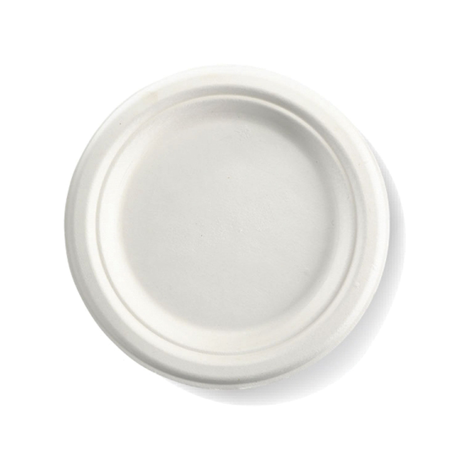 7″ Sugarcane Fibre White Plate (1000/cs)
