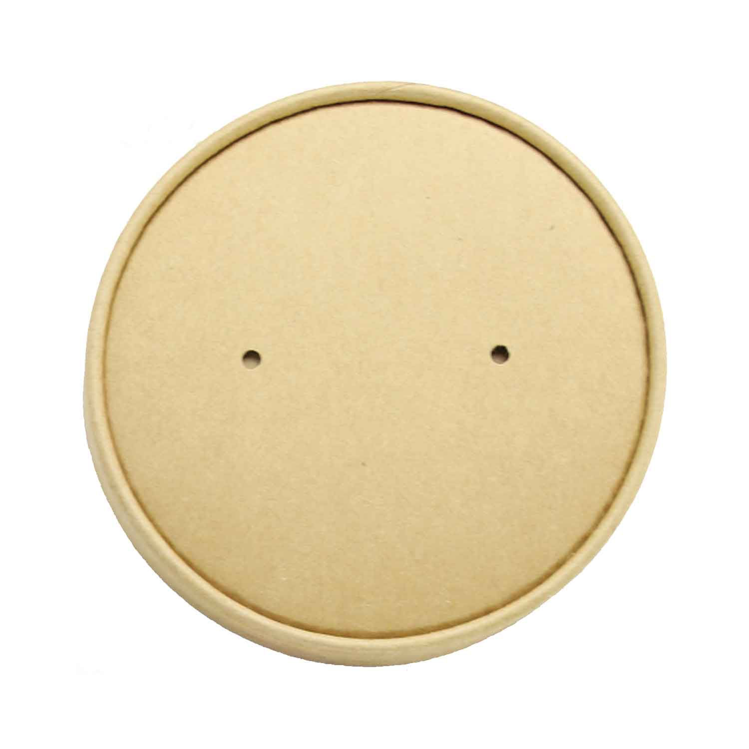 Kraft Paper Vented Lid for 16oz Container (500/cs)