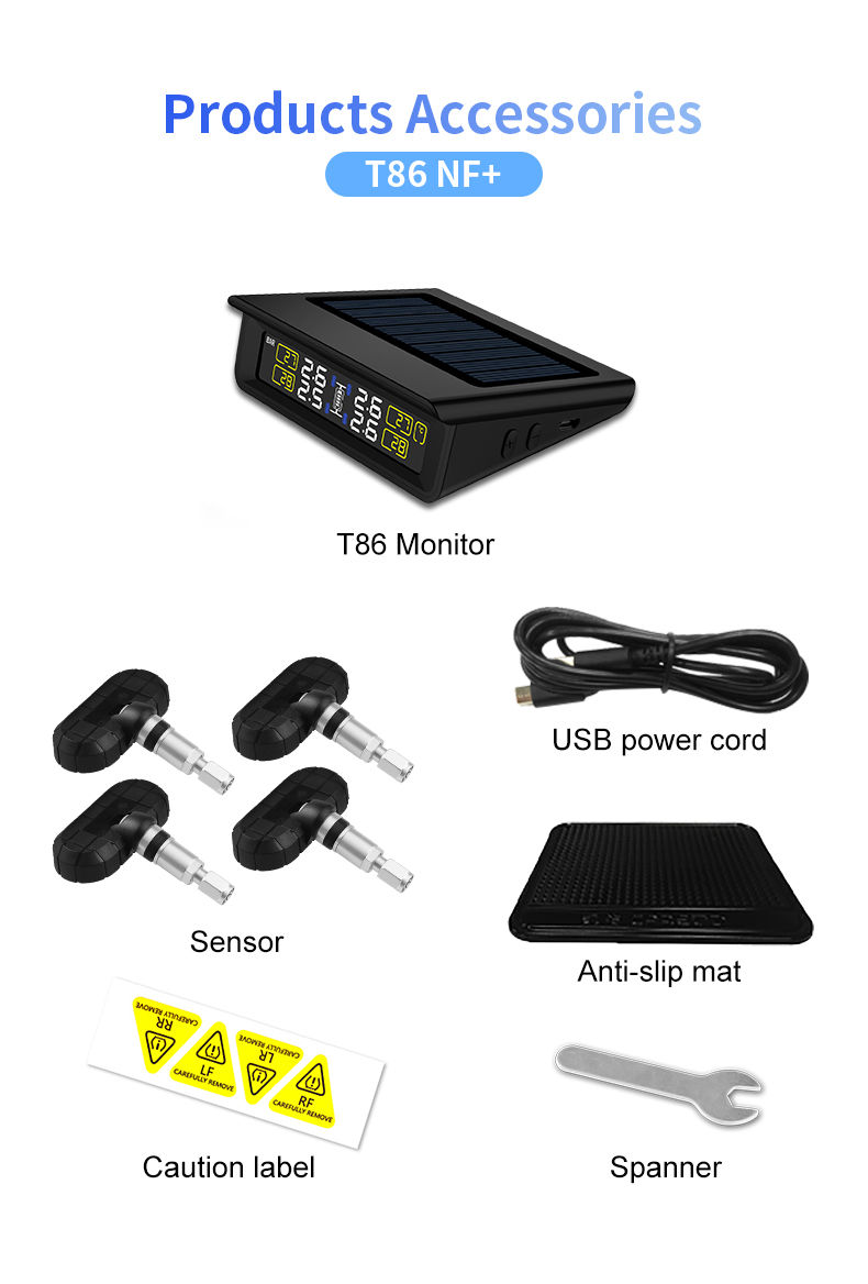 Thumbnail: CAREUD Tire Pressure Monitoring System (4 Internal Sensors)