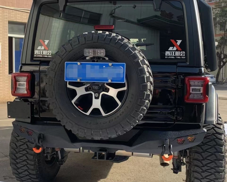 Thumbnail: JL Longhorn MAX-WD Rear Bumper w/ LED+D-Ring+ Number Plate Holder
