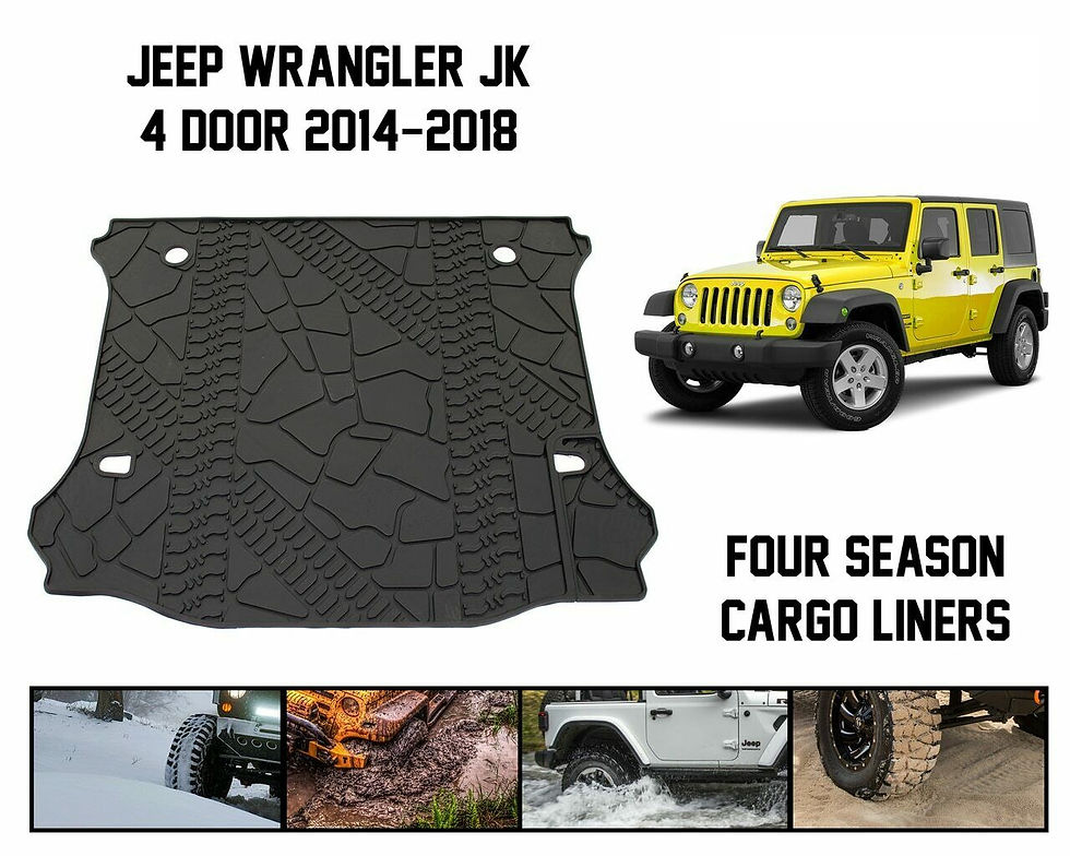 JK Rubber Trunk Mat 4door w/o Subwoofer Cutout africalonghorn
