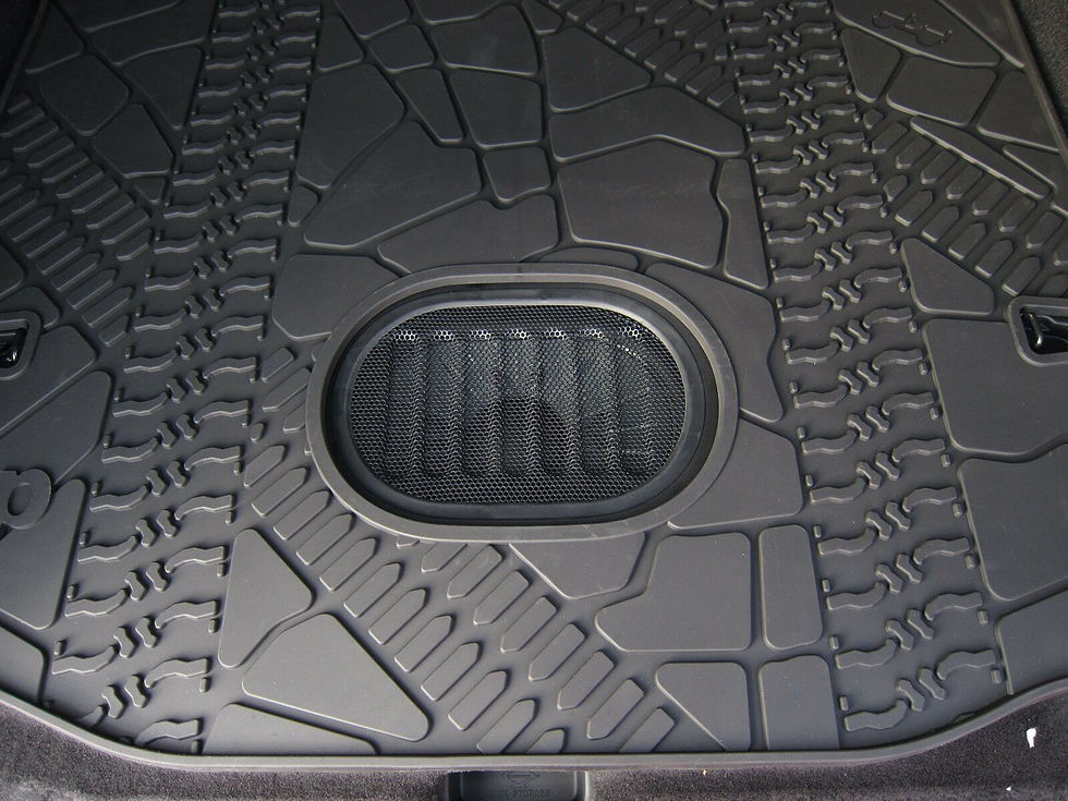 Thumbnail: JK Rubber Trunk Mat 4-door w/ Subwoofer Cutout