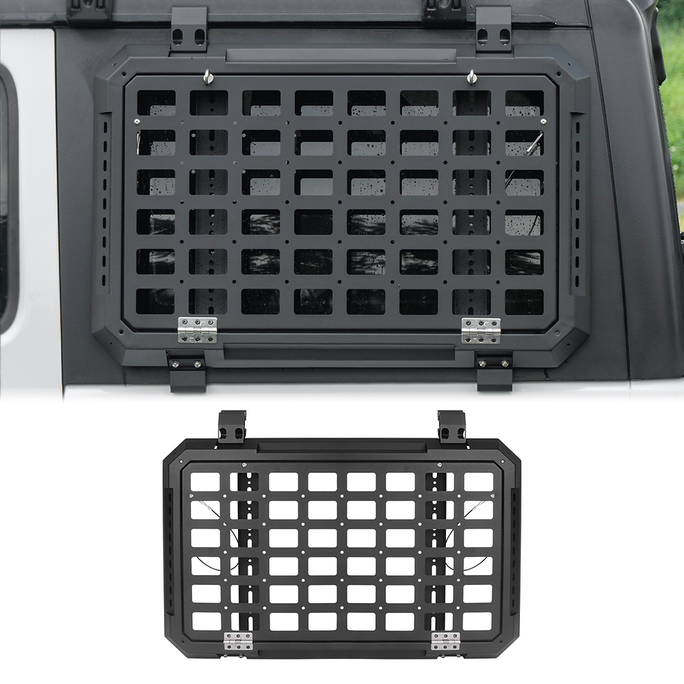 Thumbnail: JL Rear Window Armor with Fold-Down Storage Shelf ( L/R, Steel)