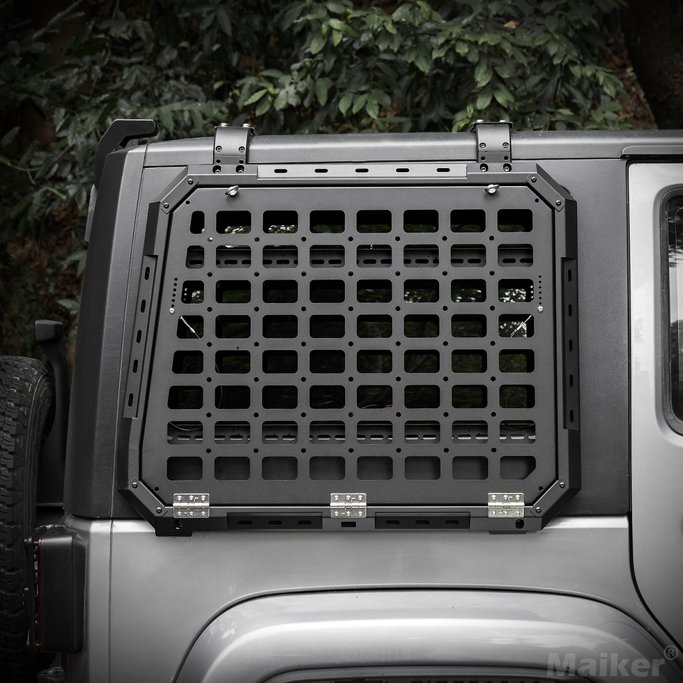 Thumbnail: JK Rear Window Armor with Fold-Down Storage Shelf ( L+R, Steel)