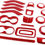 Thumbnail: JK 28pcs RED Interior Decoration Trim Kit 2011-2018