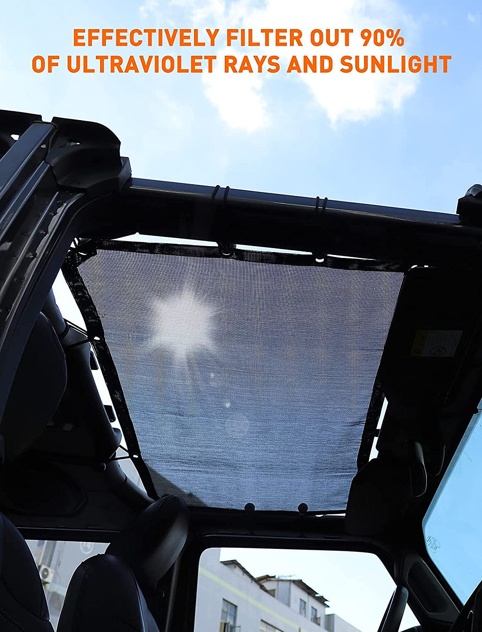 Thumbnail: JL 4Dr Roof Top Sunshade Net  ( Front & Rear )
