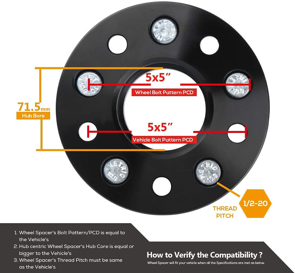 Thumbnail: JK Wheel Spacer 38mm (1.5inch) Black per piece