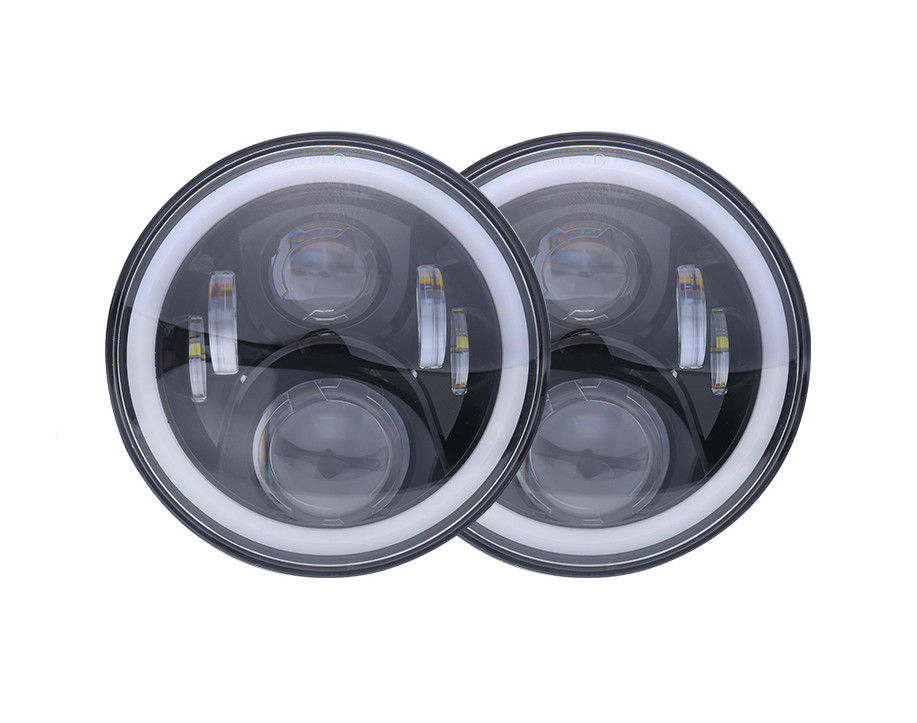 Thumbnail: 7" 60W Full Halo Headlight Lamp w/ DRL+Flicker (120W/pair)