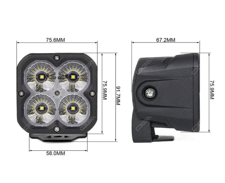 Thumbnail: 3" 20W OSRAM CUBE POD LIGHT  (Flooding Light) - pair