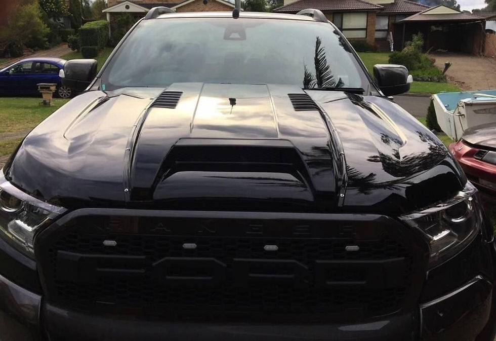 Thumbnail: Ford Ranger T6/T7 Raptor Style Bonnet Scoop Matte Black