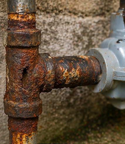 Corroded Gas Line