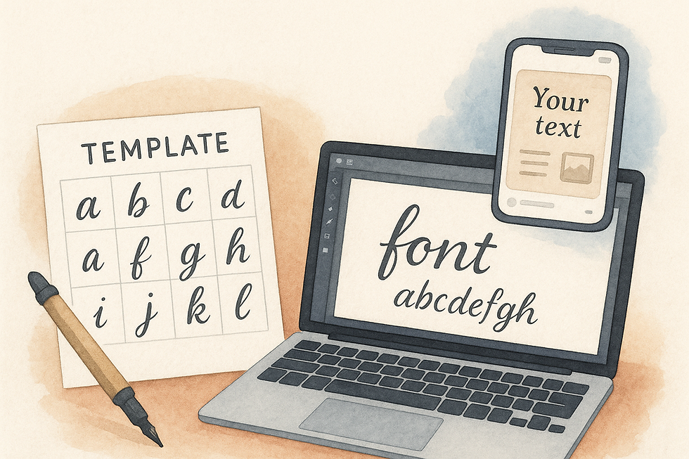 Jak proměnit kaligrafii ve vlastní digitální písmo: Průvodce pro ty, kdo chtějí svým rukopisem tvořit online