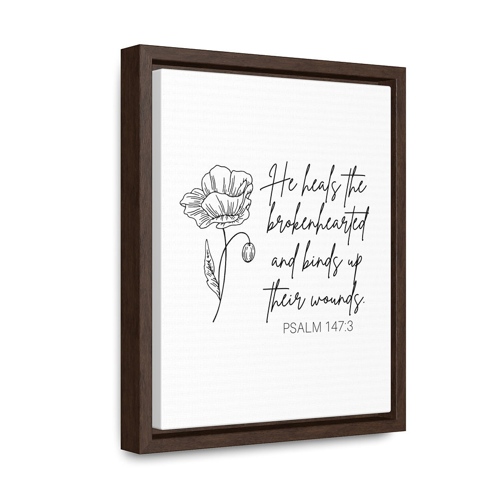 Thumbnail: "He Heals the Brokenhearted," Canvas Wrap