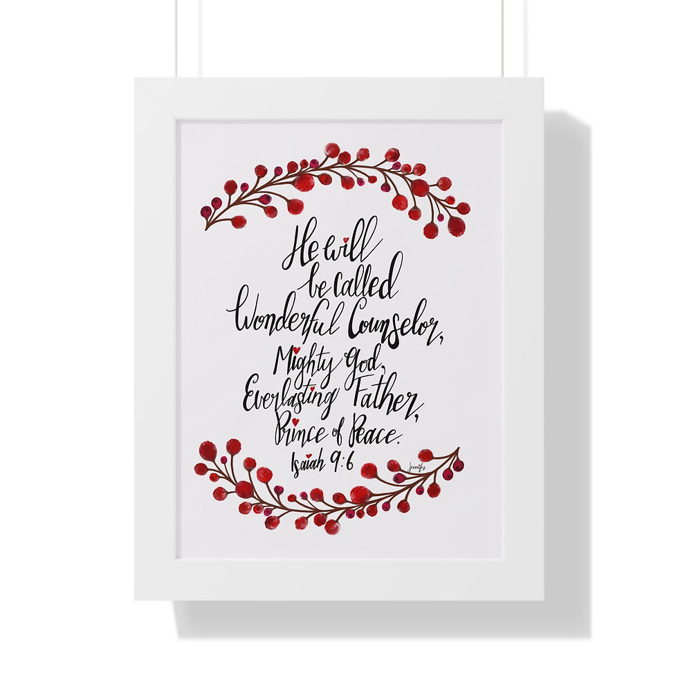 Thumbnail: "For Unto Us," Framed Poster