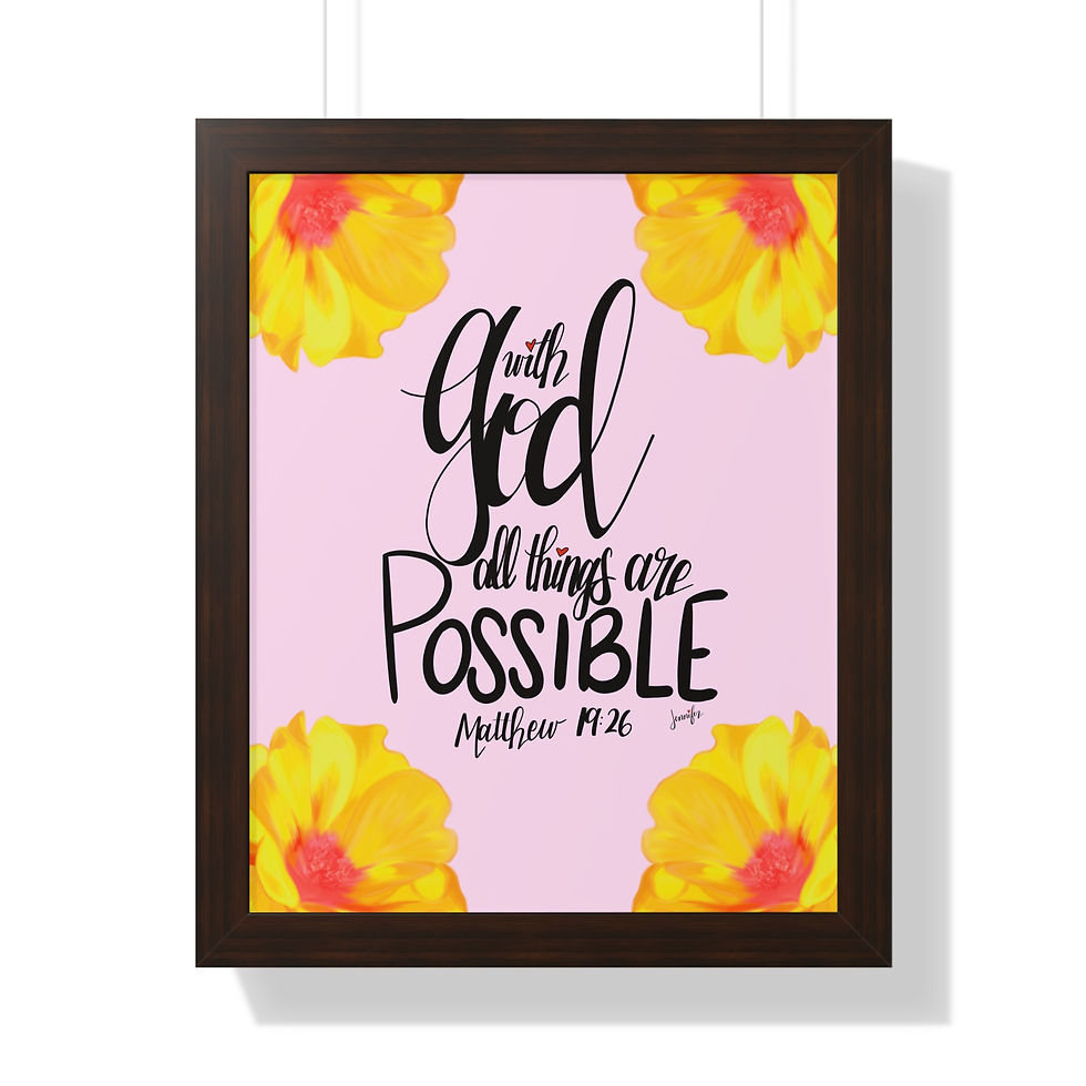 Thumbnail: "With God," Framed Vertical Poster