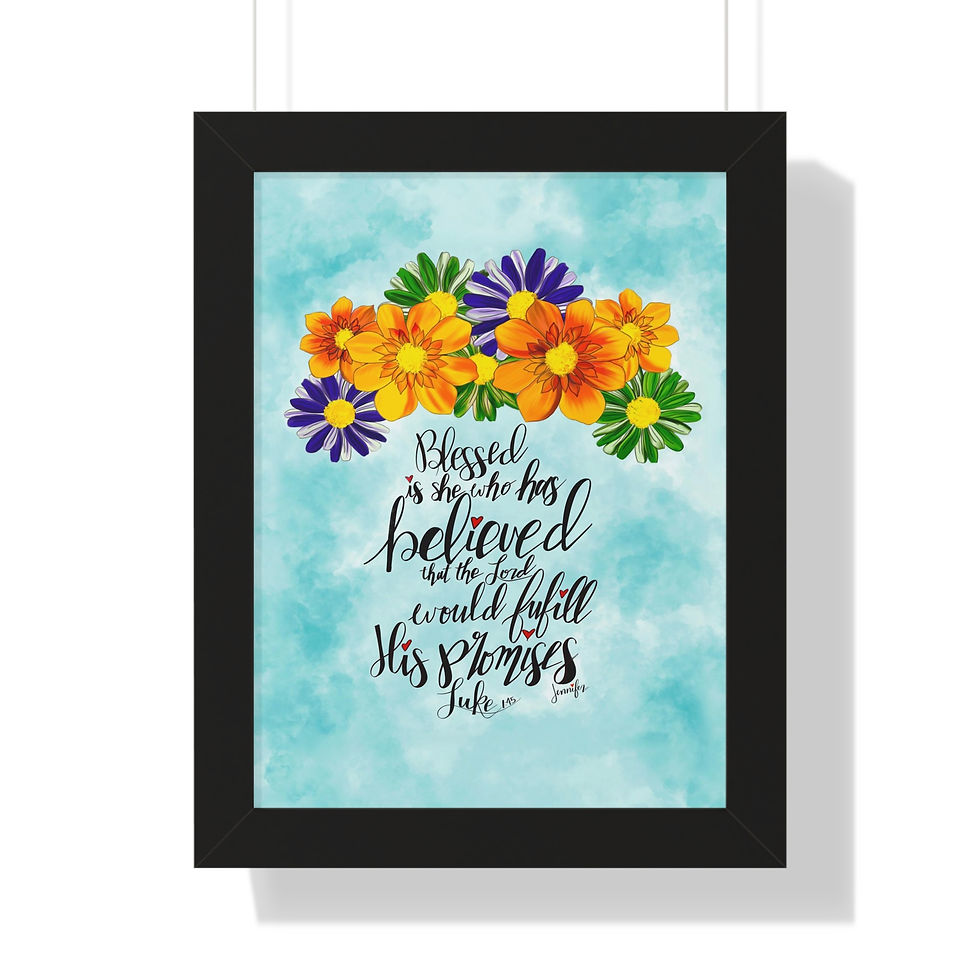 Thumbnail: "Blessed is She," Framed Poster