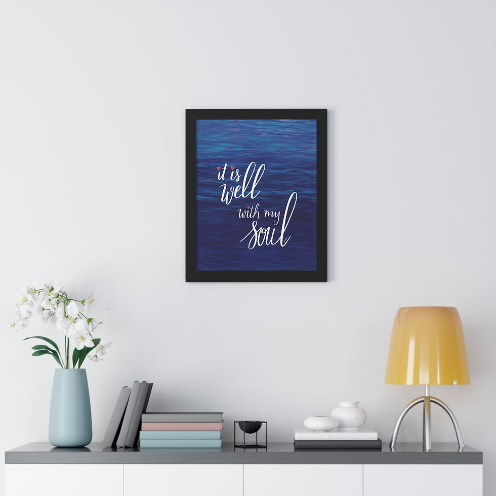 Thumbnail: "It is Well," Framed Poster