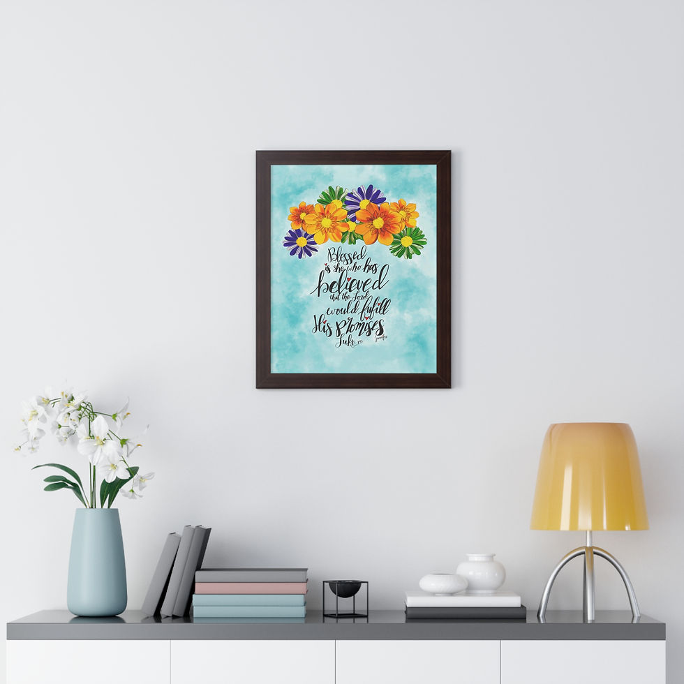 Thumbnail: "Blessed is She," Framed Poster