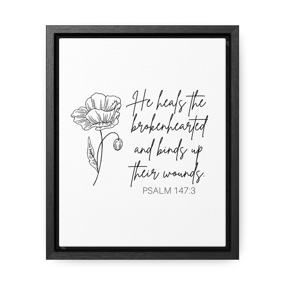 Thumbnail: "He Heals the Brokenhearted," Canvas Wrap