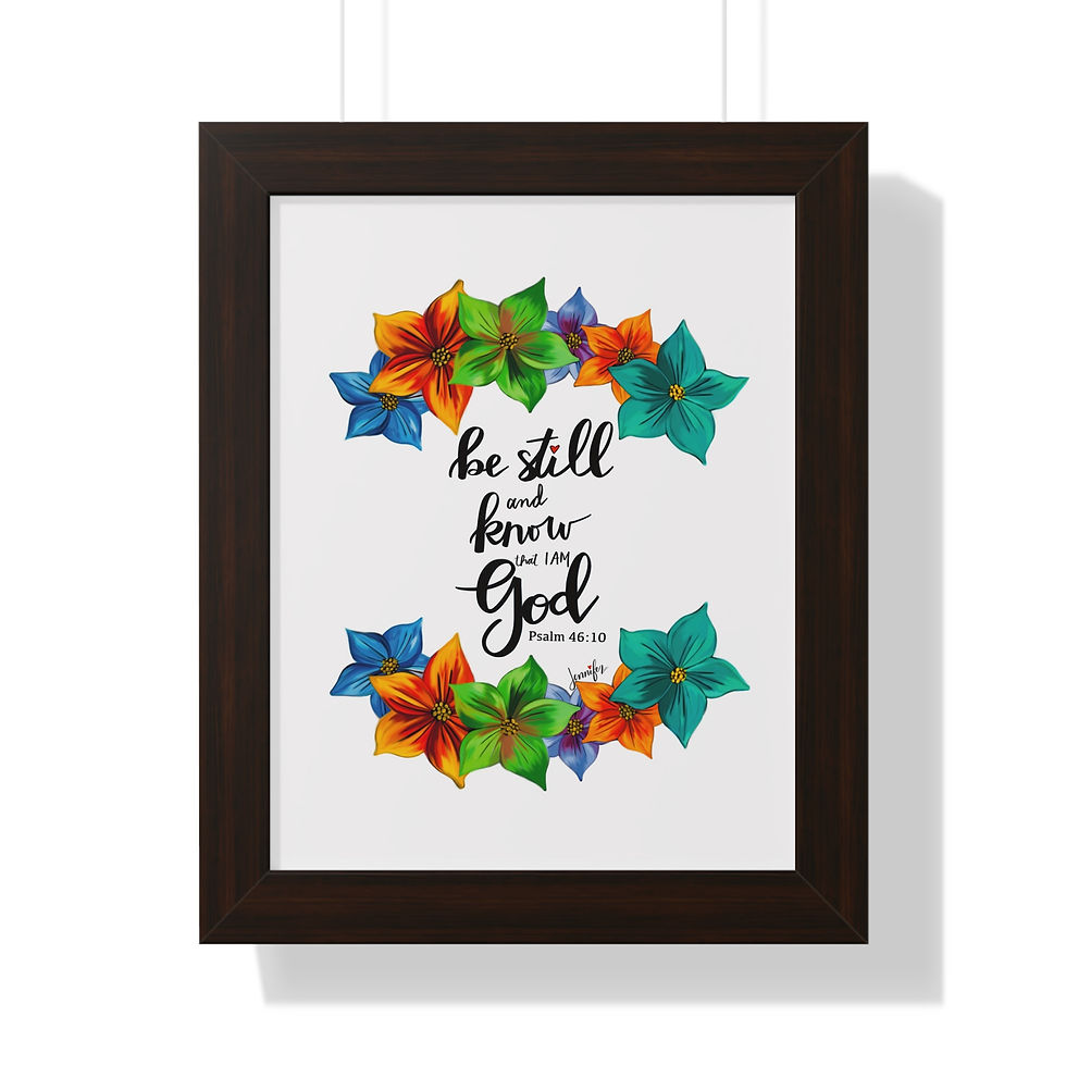 Thumbnail: "Be Still," Framed Vertical Poster