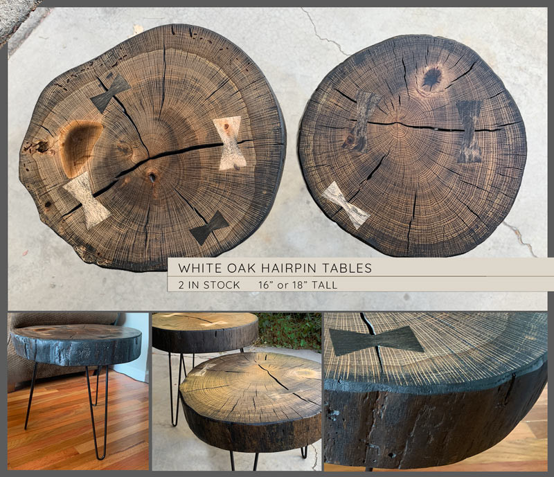 Thumbnail: Ebony Oak Hairpin Table