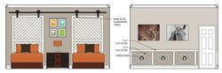 Equestrian Room Bed Wall Detail