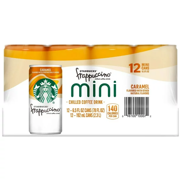 STARBUCKS FRAPPUCCINO CARAMEL MINI COFFEE DRINK 12/6.5OZ INVERCOSA